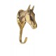 věšák na uzdečky koňská hlava mosazný